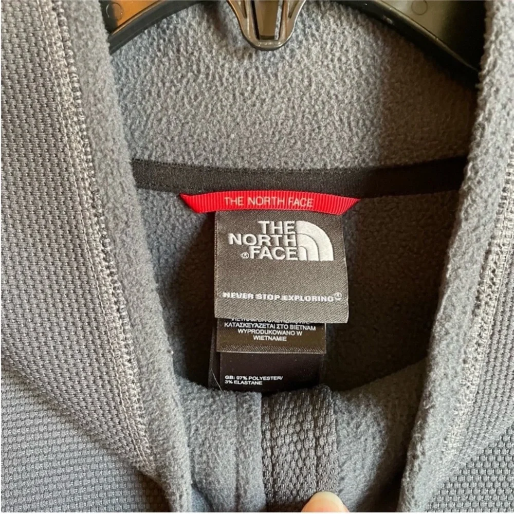 The North Face Mens Full Zip Fleece Jacket Gray Lightweight XXL